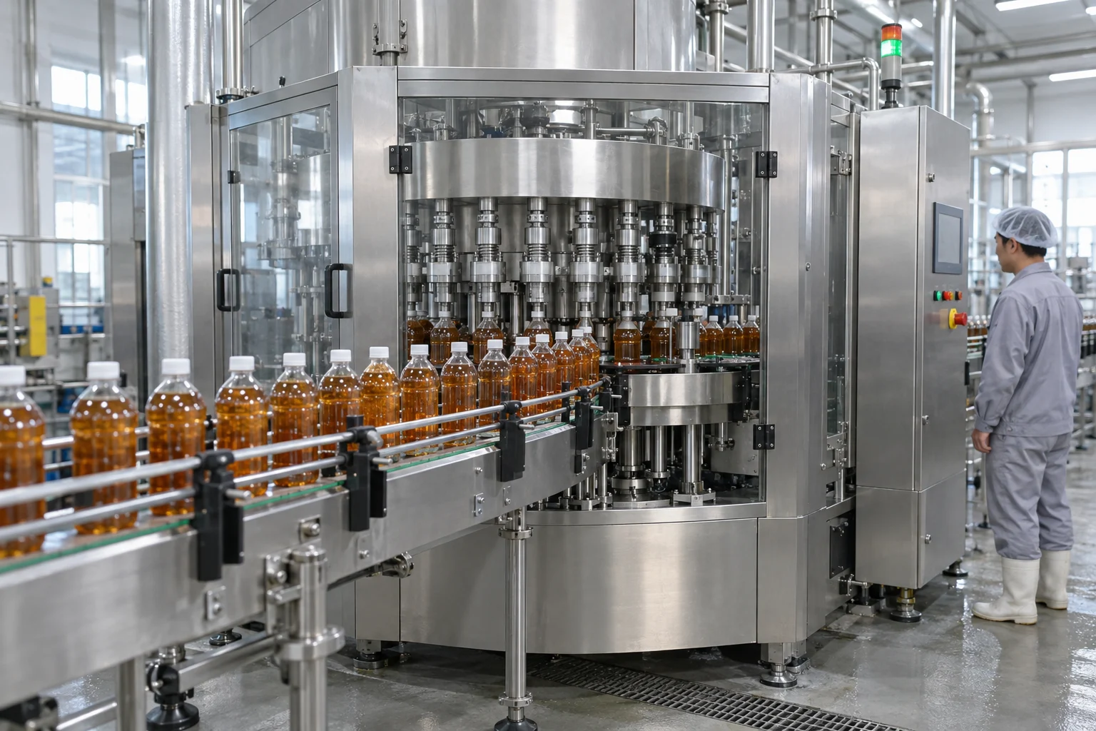 Realistic PET tea beverage filling and capping line