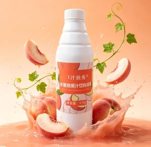 1.1kg Peach Juice Fruit Syrup Concentrate for Drink Beverage Fruit Tea Ingredients