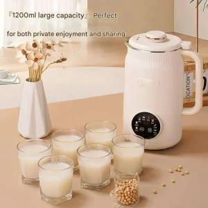 1.2L 1.6L Multi Functional Stainless Steel Heating Soybean Milk Machine Portable Nut Oat Milk Maker Household Baby Food