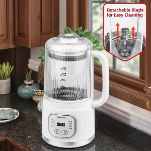 1.2L Large Capacity German-Supported Household Soy Milk Maker with Pure Copper Motor and 800W Power