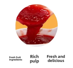 1.2kg Bottle Red Grapefruit Pulp Beverage Rich Pulp Content Fruit Beverage for Bubble Tea Shop
