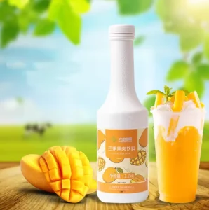 1.2kg Concentrated Mango Juice Fruit Flavor Syrup With Pulp Puree Jam For Beverage Shop