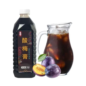 1.3kg Light Sweet Plum Cream Fruity Jam 40.5 Brix Sugar in Bottle Commercial Use Iced Plum Soup