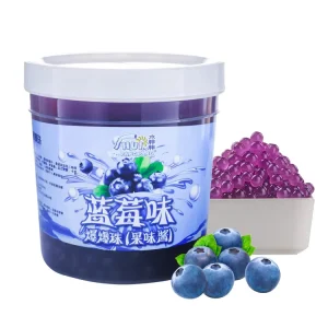1.3kg Taiwan Bubble Tea Bursting Boba Pearls Blueberry Boba Pearls Popping Boba Juice Ball Milk Tea Supplier
