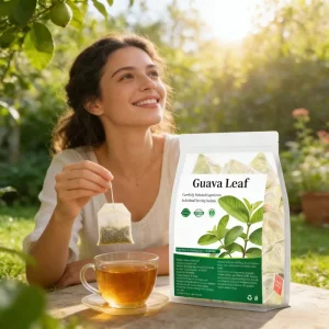 100% Natural Guava Leaf Tea Bags Non GMO No Additives Premium Herbal Tea Rich Antioxidants No Caffeine Sugar Free Private Label