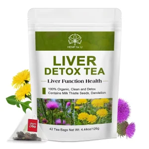 100% Natural and Organic 42 Days Liver Detox Tea Improve Body Immune Herbal Blend Tea