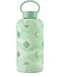 1000ml 32oz Borosilicate Glass Drinking Bottles with Silicone Sleeve Glass Water Bottle for Daily Usage