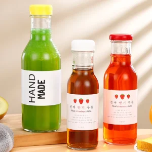 12oz 250ml 350ml Beverage Bottles Thick Glass Grape Bottles Milk Tea Bottles and Coffee Bottles