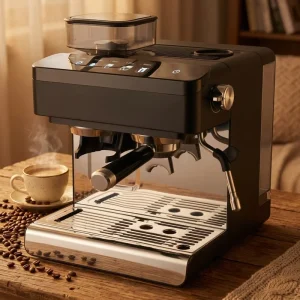 15 Bar Grind Brew Touch Screen Espresso Machine 58 mm Coffee Maker with Built in Grinder Auto Milk Frother Light Cafe
