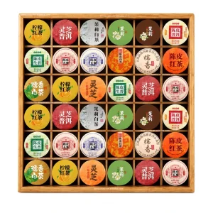 16 Flavors Mixed Flowers Tea Cakes Compressed White Puer Black Tea Rose Osmanthus Jasmine Small Cake Custom Accept From Yunnan