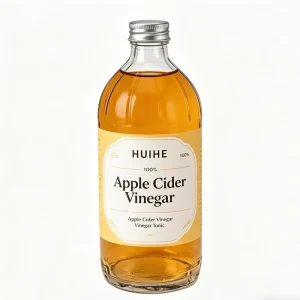 16oz 32oz Food Grade Cylinder Clear Glass Apple Cider Vinegar Bottle with Screw Lid