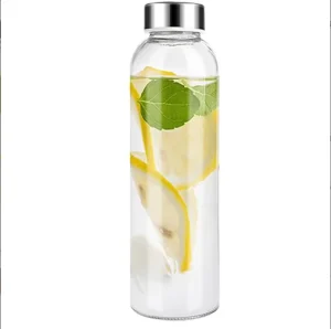 18oz Reusable Leak Proof BPA Free Portable Promotional Glass Drink Bottle for Water Juice Milk Beverages