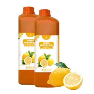 2.5kg Barrel Lemon Mango Flavor Fruit Juice Concentrated Syrup Bulk Concentrate for Ice Cream Bubble Boba Tea Making