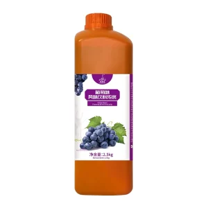 2.5kg Concentrated Grape Flavor Juice Natural Fruit Juice Sugar Water Colored for Bubble Tea Soft Drinks Sachet Bottle