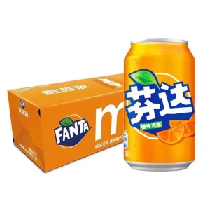 200ml Fanta Coca Cola Soda Orange Carbonated Drink Low-Fat Fruit Flavored in Bottles