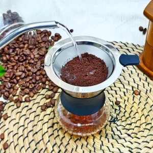 200ml High Borosilicate Glass Coffee Pot Rubber Sleeves Business Use Heat Resistant Eco-Friendly Large Capacity Transparent