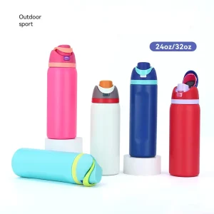 24oz/32oz Vacuum Insulated Stainless Steel Water Bottle with Straw for Camping Eco Friendly