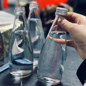 290ml 330ml Super Flint Round Glass Bottles for Beverage and Soda Water Screen Printing Screw Cap Included