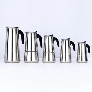 2Cup 4Cup 6Cup 9Cup 12Cup Portable European Big Belly Espresso Coffee Maker Stainless Steel Moka Pot Electric Mocha Coffee Pot