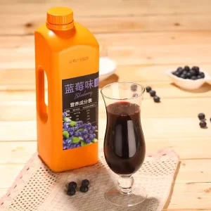 2L Halal Concentrated Blueberry Juice Fruit Syrup Concentrate Bubble Tea Ingredients