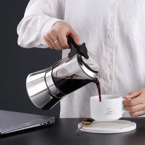3/6/9 Cups Espresso Mocha Pot Manual Machine High Glass-top Heat-resistant Moka Pot Coffee Maker