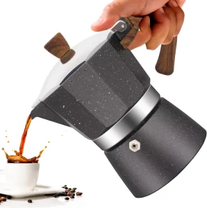 3 Cup Aluminum Moka Pot Stovetop Espresso Coffee Maker 150ml 5oz