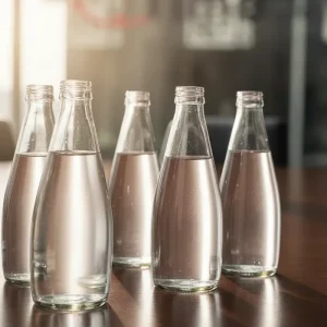 300ML Glass Water Bottle Reusable High Borosilicate Leakproof Beverage Bottle