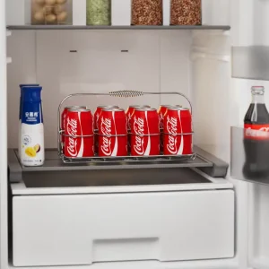 304 Stainless Steel Foldable Portable Cola Beer Beverage Rack for Refrigerator Can Drink Storage