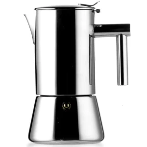 304 Stainless Steel Moka Pot Coffee Moka Pot With Handle Espresso Maker Four Sizes to Choose From Espresso Brewer Latte Tools