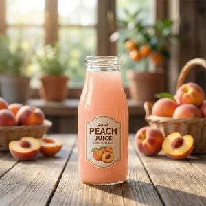 310ml Clear Glass Bottle for Tequila Milk Juice Water Packaging Engraving Shoulder Screw Cap Custom Logo Factory Supply