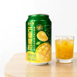 310ml Mini Aluminum Can Mango Pulp Fruit Juice Ready to Drink Soft Drink For Convenience Store