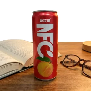 320ml Single Serve Aluminum Can Yellow Peach Composite Juice Rich Fruit Pulp Beverage for Global Food
