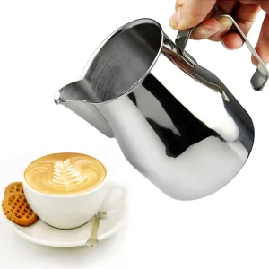 350 500 750ml V-Spout 304 Stainless Steel Espresso Latte Art Milk Steaming Pitcher Foaming Jug for Barista Home Cafe Hotel