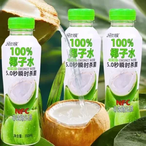 350ml 24bottles No Added 0 Fat Coconut Water Fresh Fruit Soft Drink Bottled Coconut Water