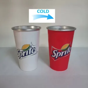 350ml 400ml 700ml Beverage Drink Cold Beer Recycle Cup Metal Aluminum Temperature Sensitive Color Changing Cup