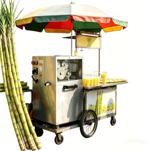 4-Rollers Stainless Steel Commercial Sugarcane Juice Extractor Machine