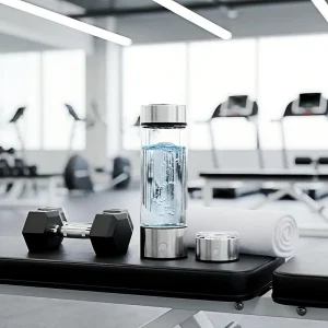 420ml USB Hydrogen Infused Glass Water Bottle with Thermal Insulation Electronic Portable Design Custom Logo