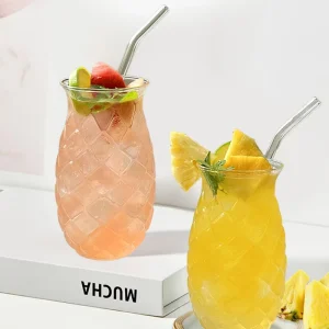 480ml Cocktail Glass Tiki Pineapple Glasses Drinking Cup Pineapple Shaped Glass