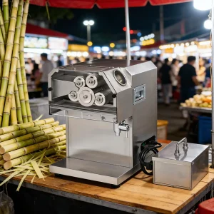 5 Rollers Stainless Steel 350W Juice Extractor Machine Commercial Sugar Cane Juicer