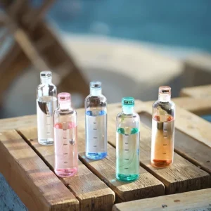 500ml 700ml 1000ml Clear Water Glass Bottle for Tequila Liquor Gin Vodka Whisky with Glass Stopper Lid