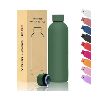500ml Matte Finish Coating Sports Gym Double Wall Vacuum Insulated Stainless Steel Thermos Flask Drink Water Bottle