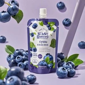 50ml-300ml Aluminum Spout Pouch Food Liquid Blueberries Juice Doypack Stand for Water Beer and Mineral Use