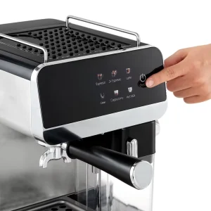 6 in 1 Espresso Coffee Machine Built In Semi Automatic Milk Frother Espresso Cappuccino Latte Maker with Removable Water Tank