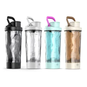 600ml USB Rechargeable Automatic Protein Drink Shaker Cup Leakproof Electric Protein Water Bottle Powerful Blending for Mixing