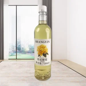 750ML Osmanthus Flavored Syrup Commercial Grade for Milk Tea Coffee Cocktails & Baking for Children & Adults