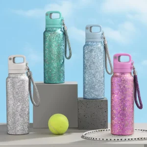750ml Titanium Thermos Water Bottle Leakproof Lockable Lid Insulated Cup Stainless Steel Tumblers