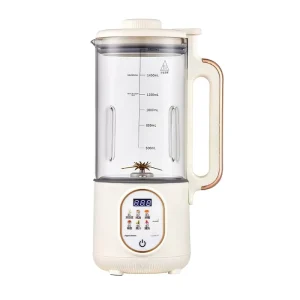 8 in 1 Soymilk Machine Portable Food Processor and Hot Soup Maker High Speed Blender with Visible Glass Jar and 12H Smart Timer