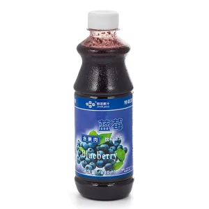 840ml Bottle Package Flavored Blueberry Concentrated Juice Beverage Dense Berry Pulp Fruity Soft Drink