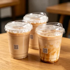 8oz 500ml Pet Beverage Transparent Cans with Lid Custom Plastic Cup with Logo for Beverage Plastic Cups with Dome Lid Flat Lids