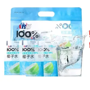 ABD Pure Coconut Water 180ml Bag Natural Electrolytes NFC Coconut Water Sweet and Refreshing Convenient to Carry in a Bag